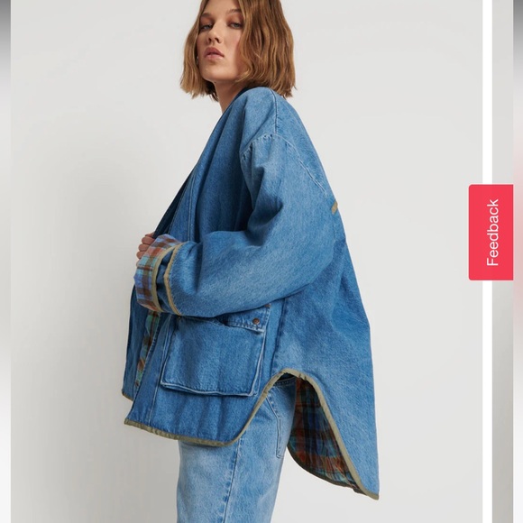 One Teaspoon Jackets & Blazers - One teaspoon KIMONO DENIM QUILTED JACKET